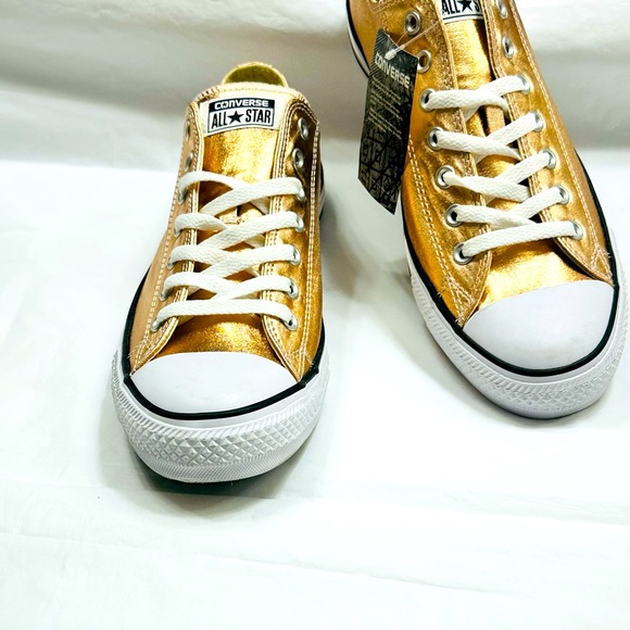 😁SOLD😁 Converse Men’s Metallic Rose Gold Sneakers Sz 11.5 - Picture 5 of 9
